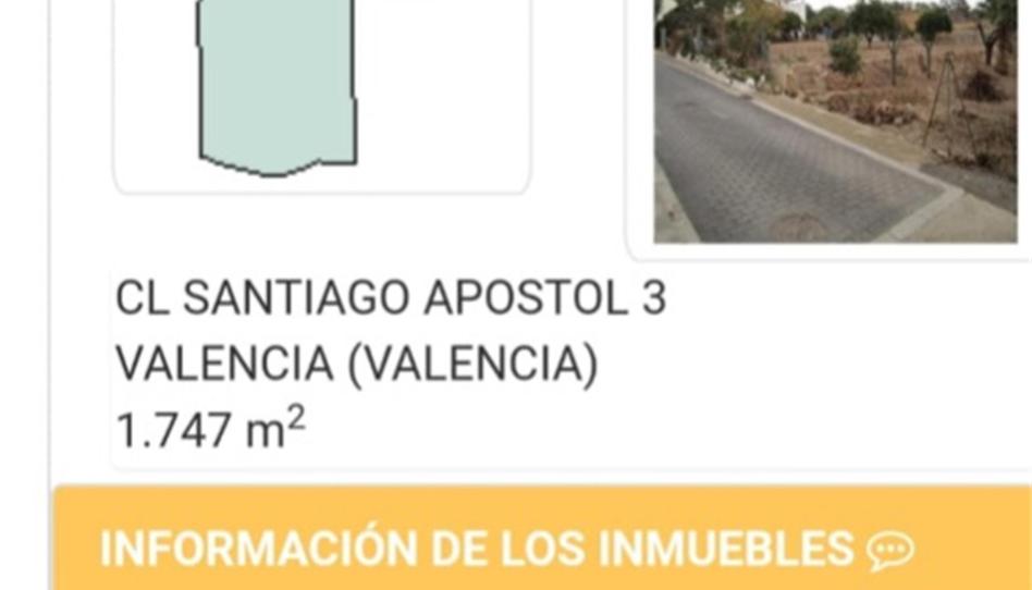 Terreno en venta en Calle San Jaime Apóstol, 3, Beniferri, Valencia - imagen 1 Foto 1 de Terreno en venta en Calle San Jaime Apóstol, 3, Beniferri, Valencia