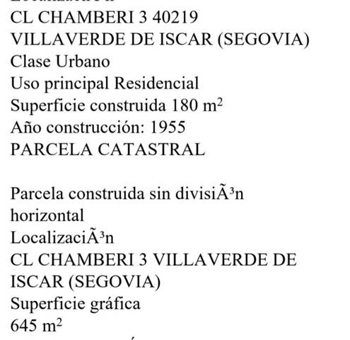 Terreno en Venta en Calle Chamberí, 3 en Villaverde de Íscar