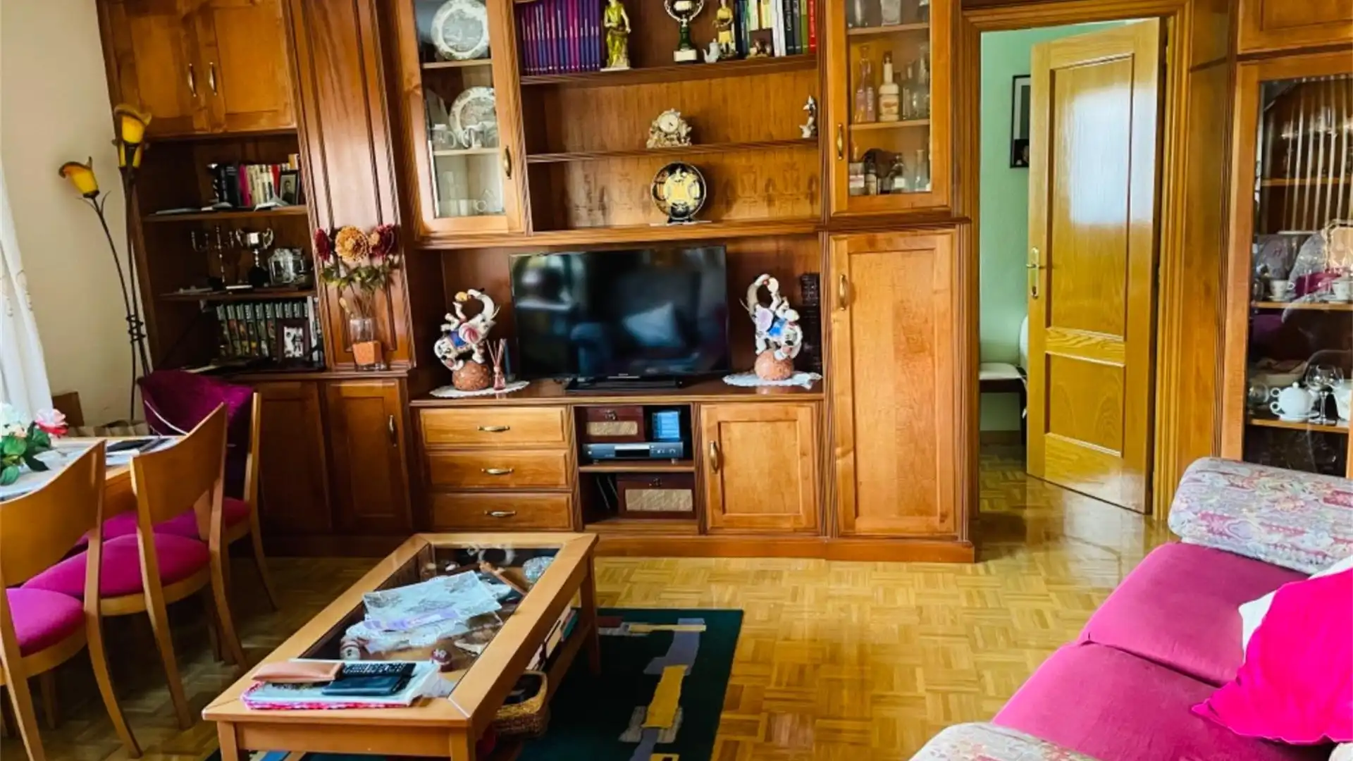 Sala de estar de Piso en venta en Palencia Capital con Calefacción, Parquet y Terraza