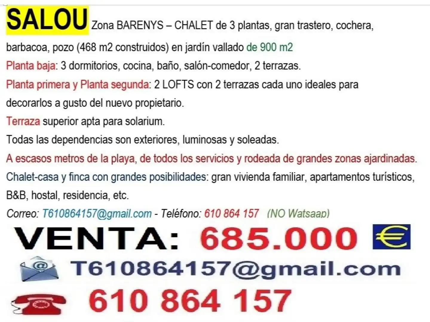Houses for sale in Carrer de Barenys, Barenys Garden of Houses for sale in Salou with Terrace