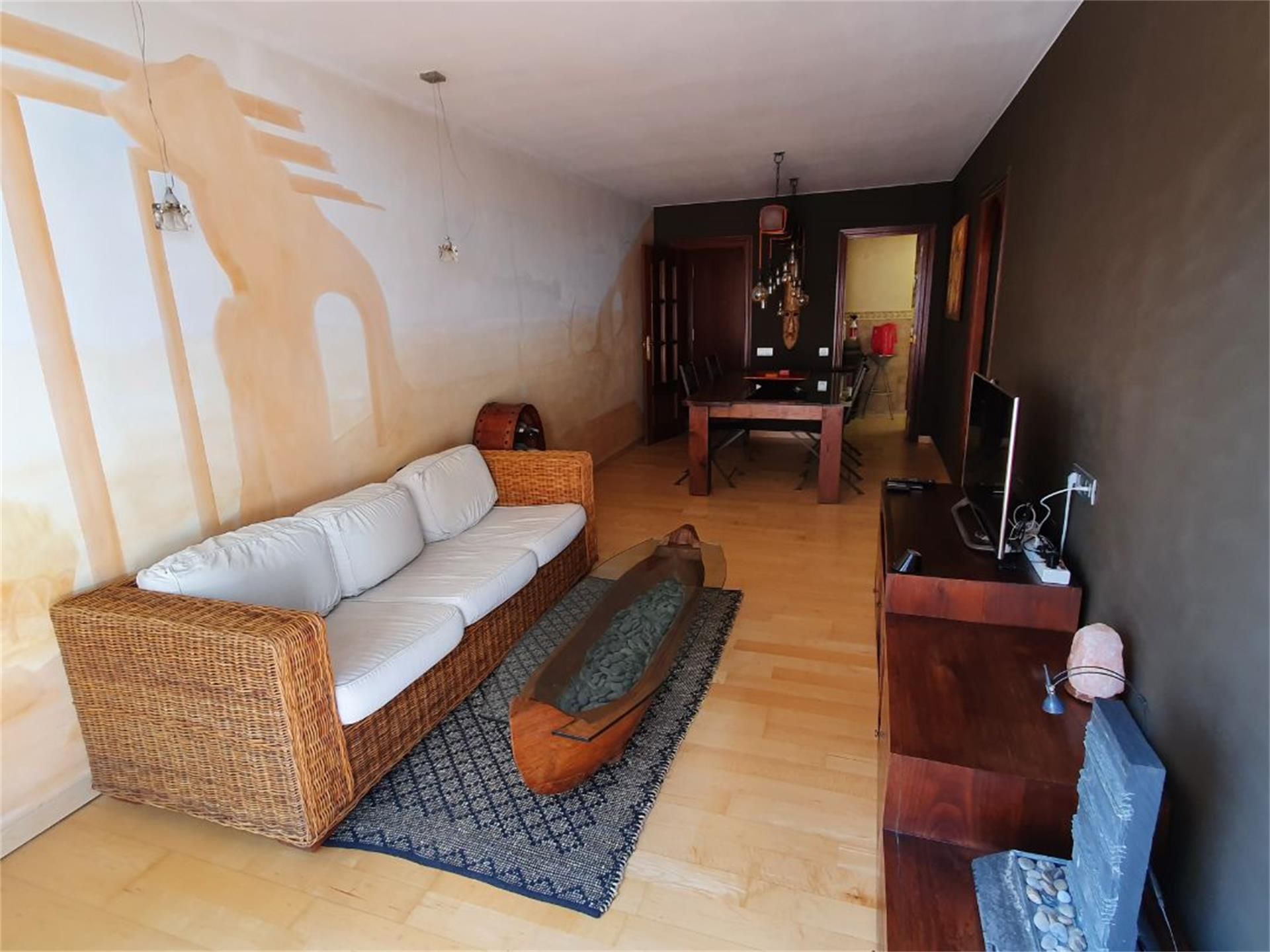 Living room of Flat for sale in Mollet del Vallès  with Parquet flooring and Terrace