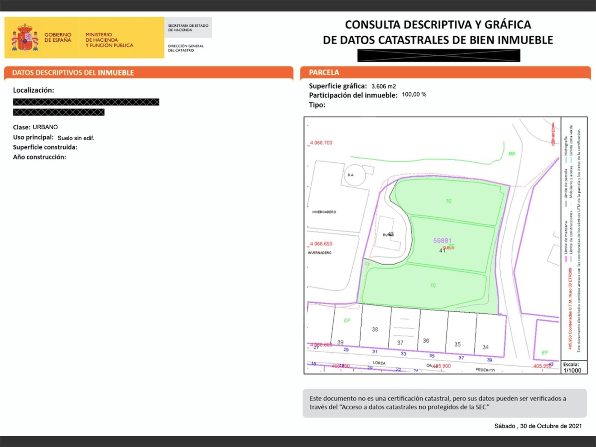 Constructible Land for sale in Algarrobo