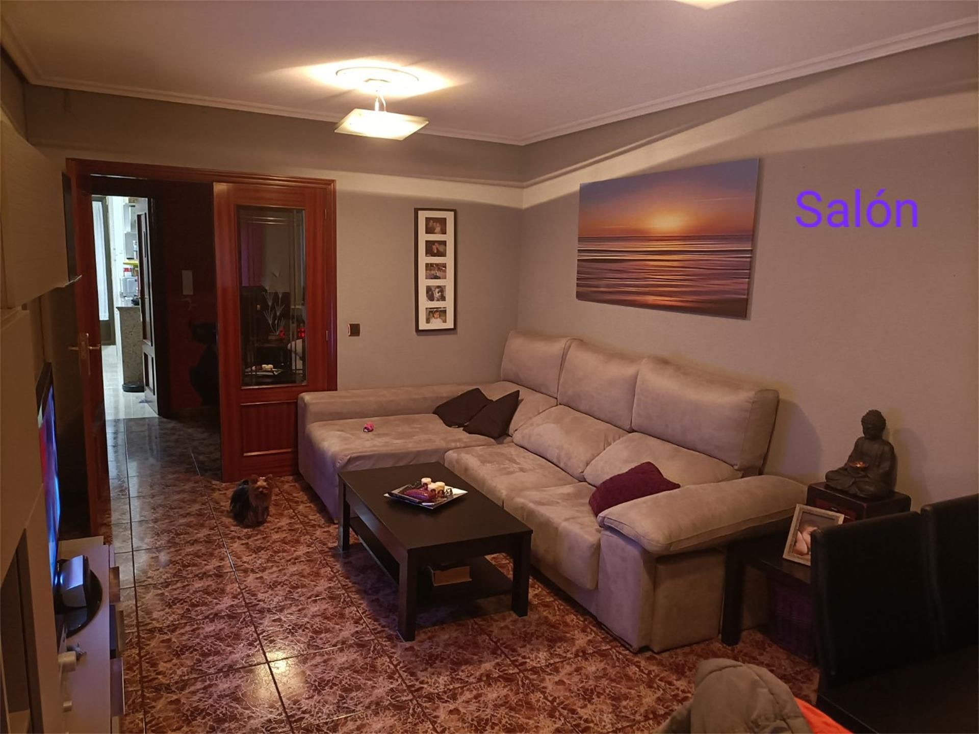 Living room of Flat for sale in Carbajosa de la Sagrada  with Heating, Terrace and Furnished