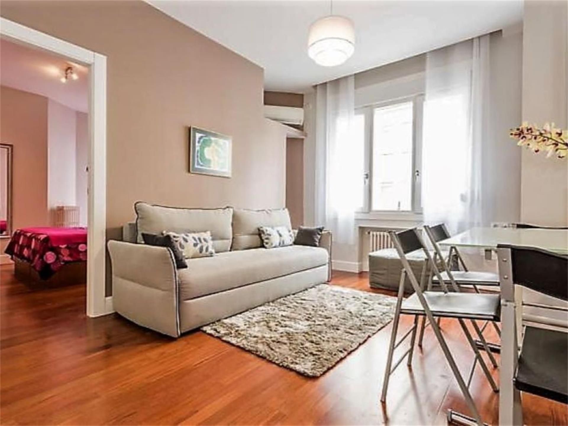 Sala d'estar de Pis de lloguer en  Madrid Capital amb Aire condicionat, Calefacció i Moblat