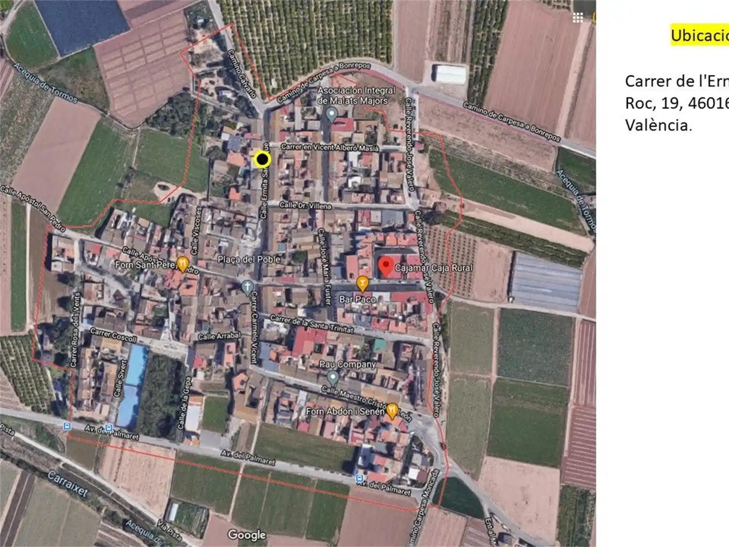 Fabrikhallen zur Miete in Calle de la Ermita de San Roque, 19, Carpesa Außenansicht von Fabrikhallen zur Miete in Valencia