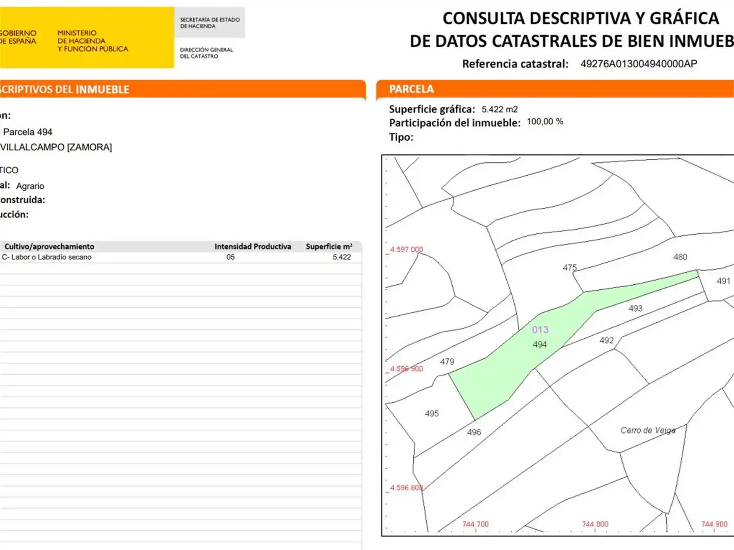 Terreno en venta en Villalcampo
