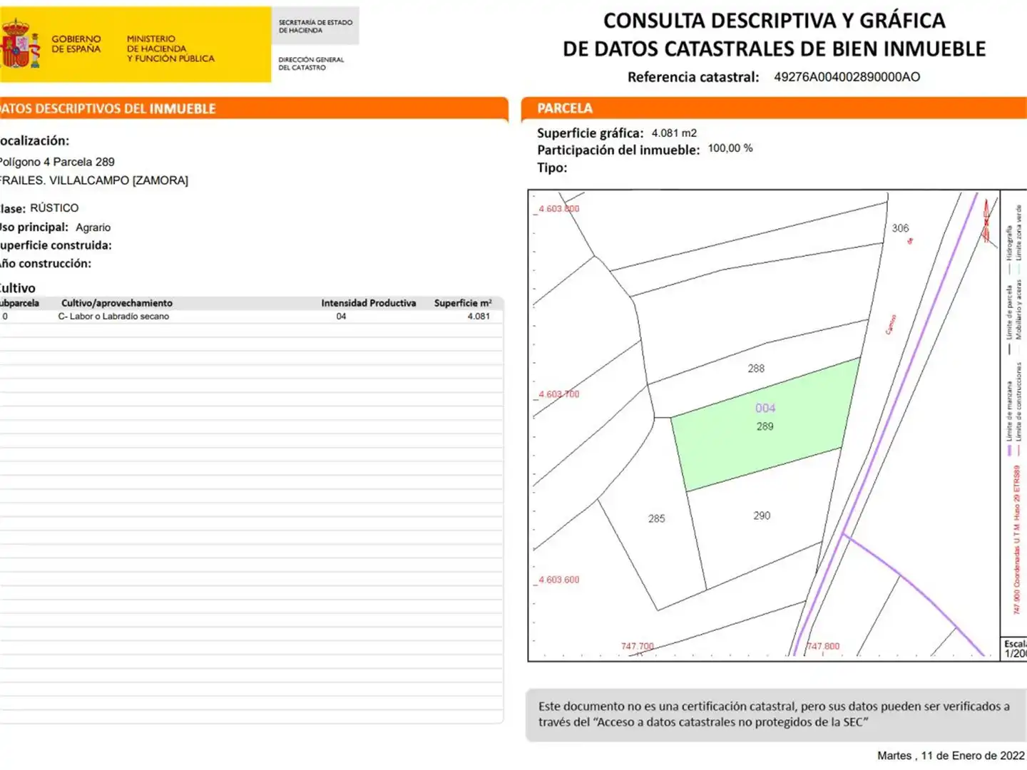 Terreno en venta en Villalcampo
