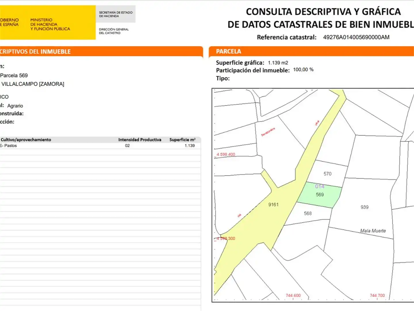 Terreno en venta en Villalcampo