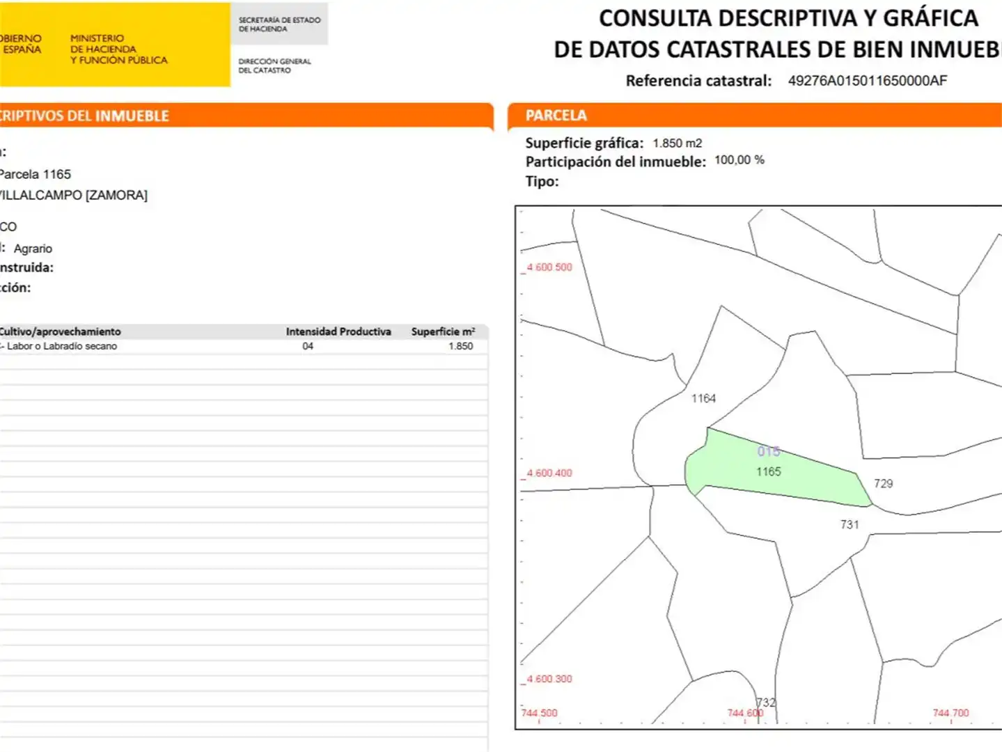 Jardín de Terreno en venta en Villalcampo