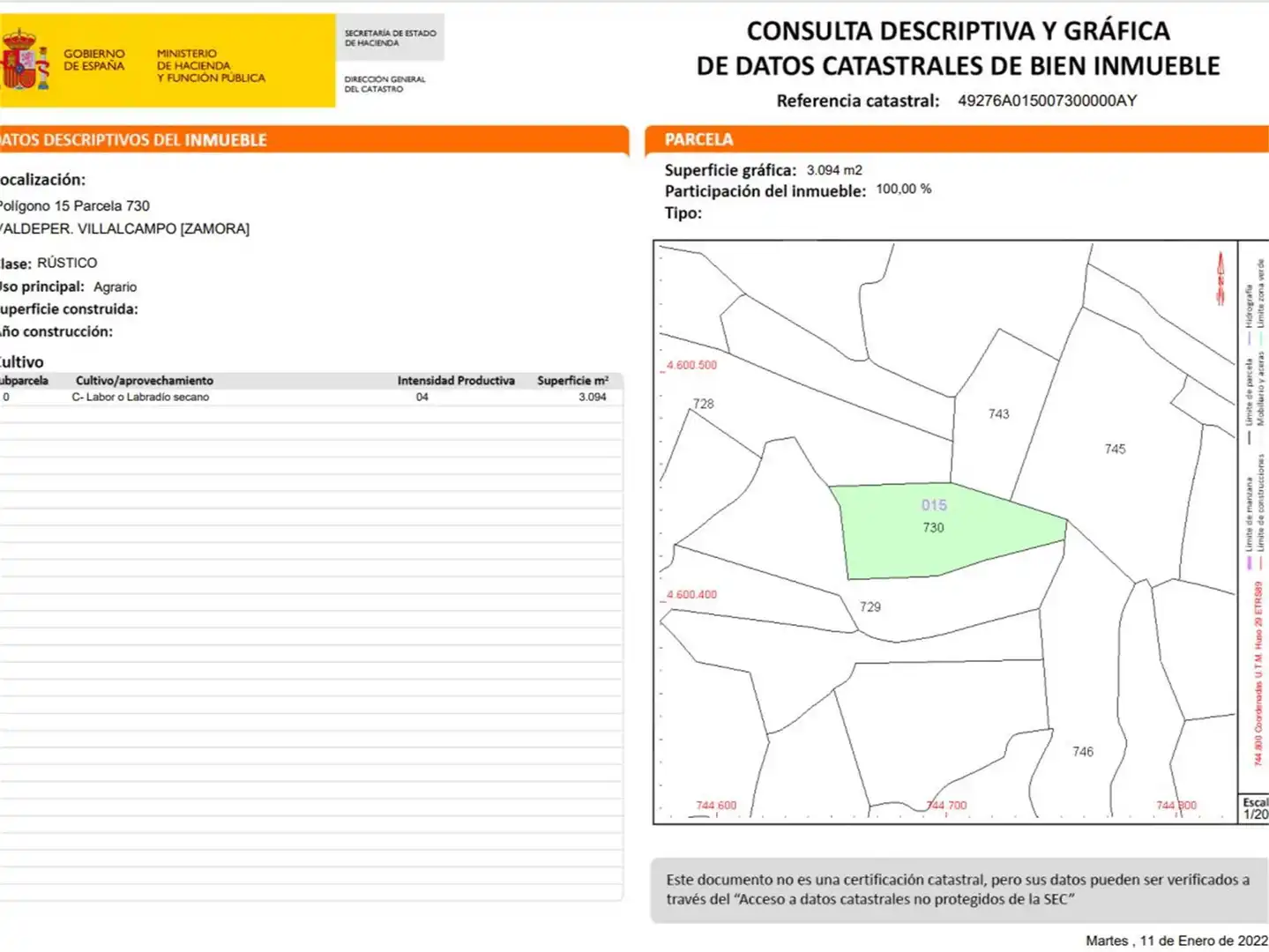 Terreno en venta en Villalcampo