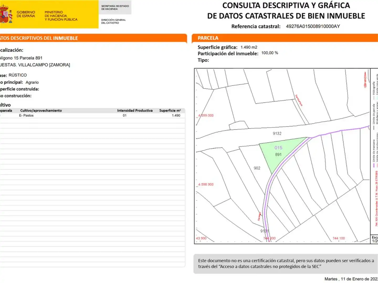 Terreno en venta en Villalcampo