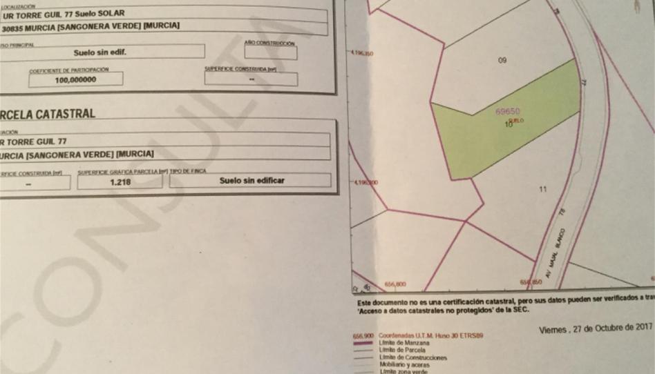 Urbanitzable en venda a Avenida Majal Blanco, Sangonera la Verde, Murcia - imatge 1 Foto 1 de Urbanitzable en venda a Avenida Majal Blanco, Sangonera la Verde, Murcia