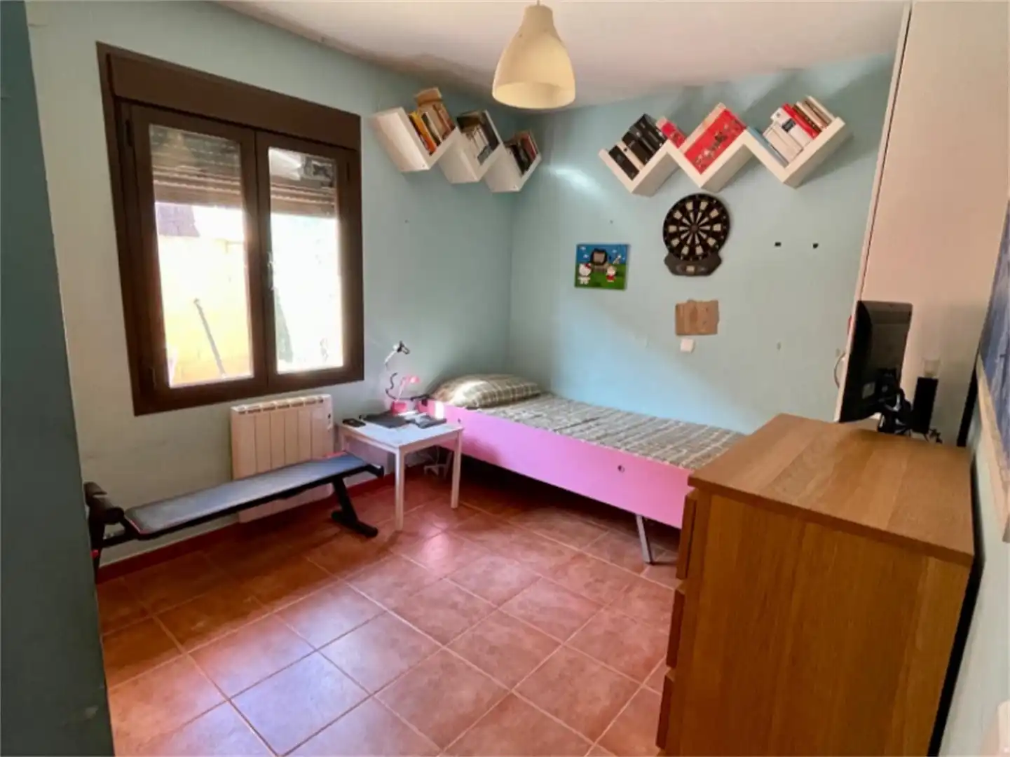 Dormitori de Casa adosada en venda en San Román de los Montes amb Aire condicionat, Terrassa i Balcó