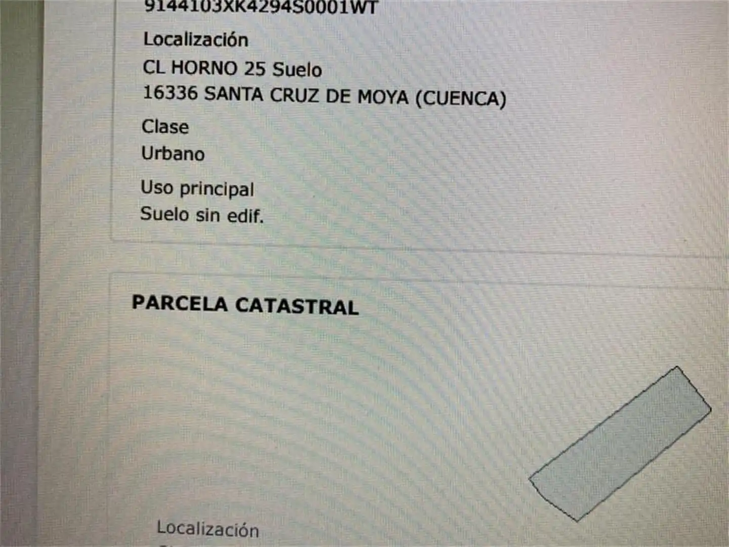 Terreno en venta en Santa Cruz de Moya