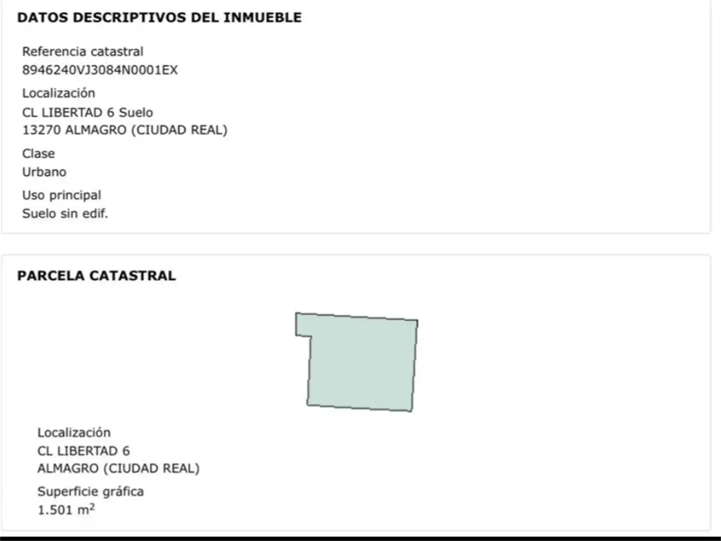 Land for sale in Calle Libertad, 6, Almagro Land for sale in Almagro