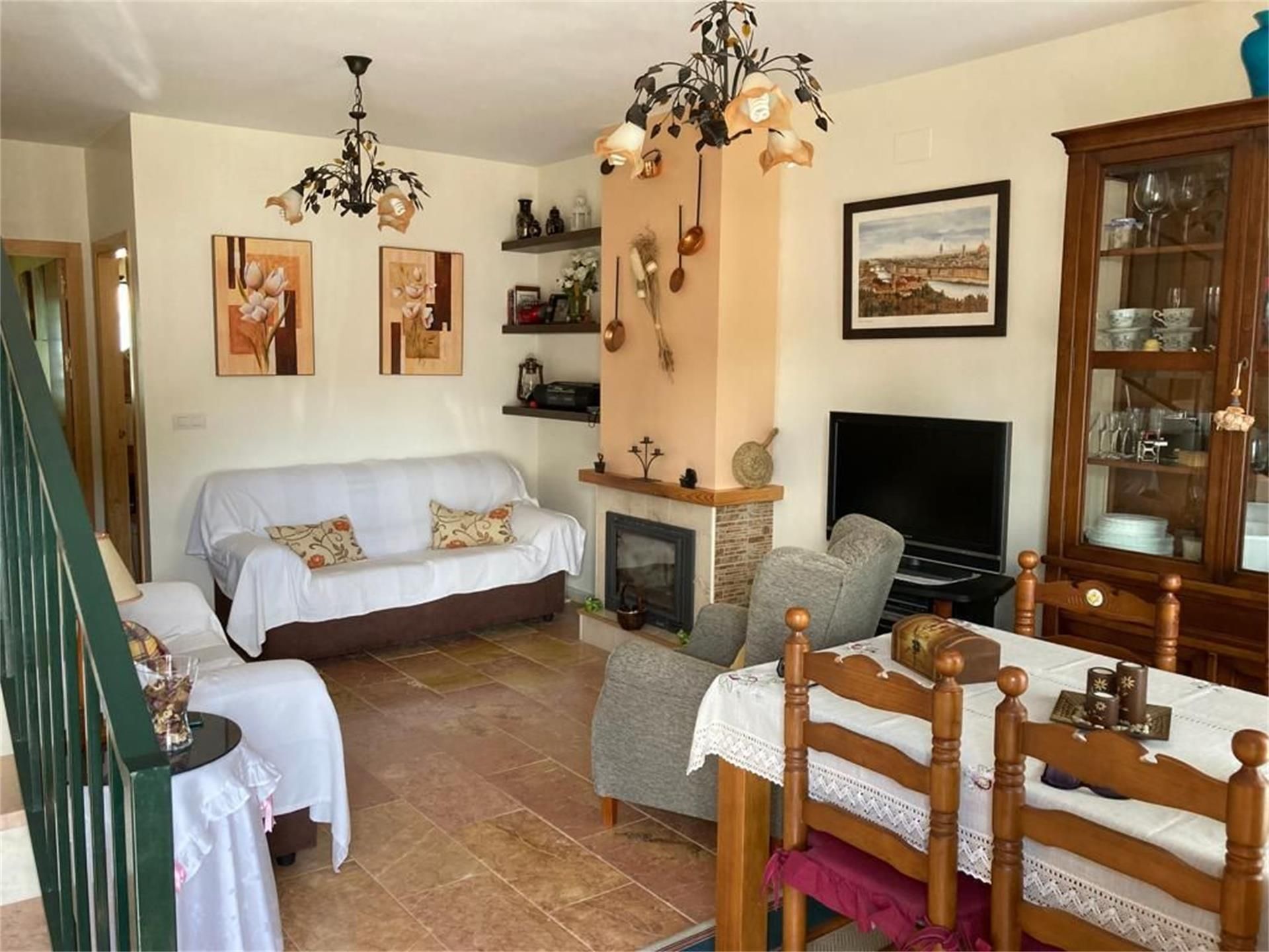Living room of Single-family semi-detached for sale in Calañas  with Air Conditioner, Terrace and Balcony