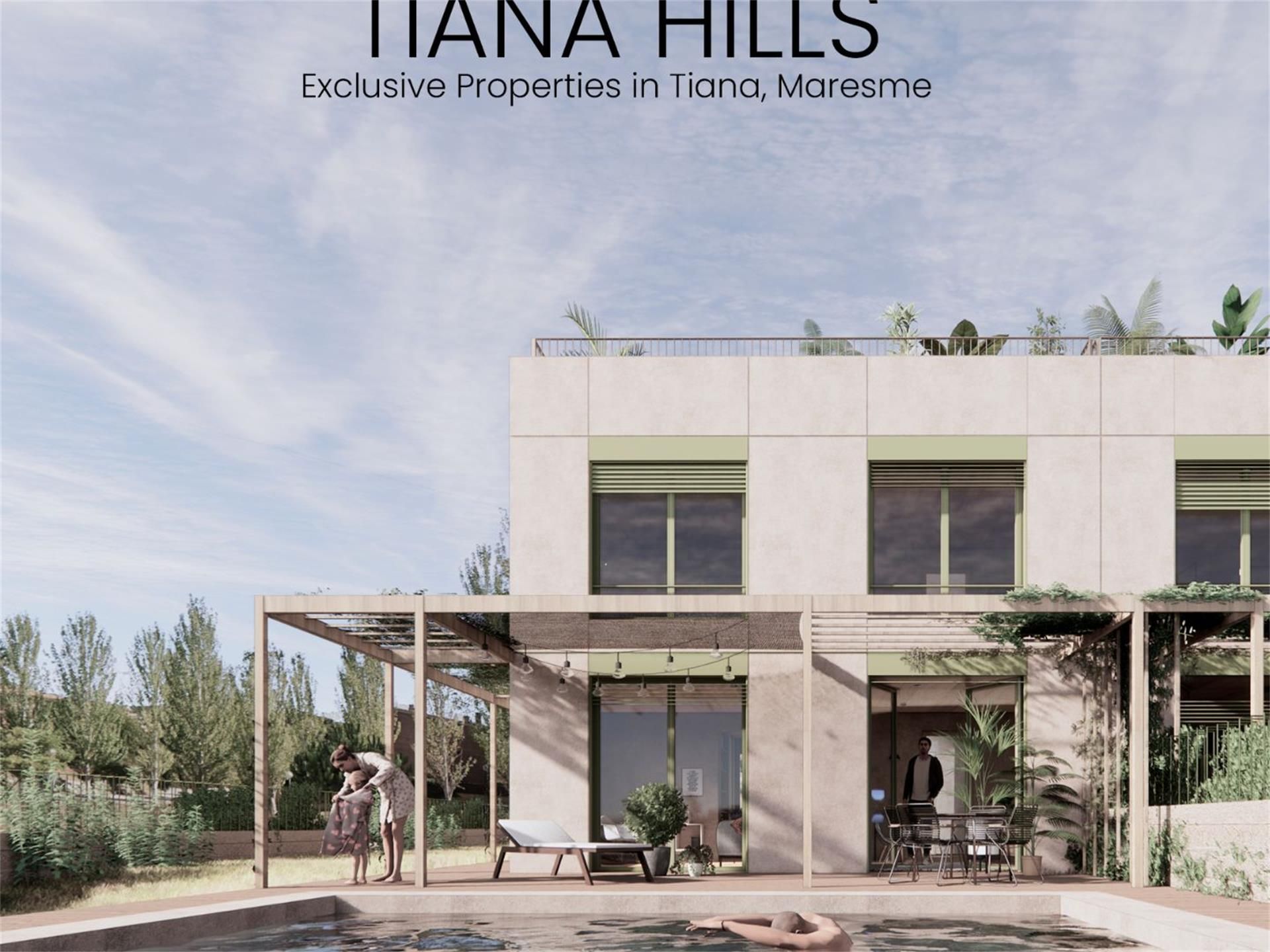 Exterior view of Single-family semi-detached for sale in Tiana  with Air Conditioner, Terrace and Swimming Pool
