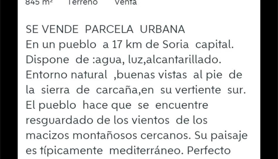 Photo 1 of Land for sale in Calle Frentes, Eduardo Saavedra - Eloy Sanz Villa, Soria