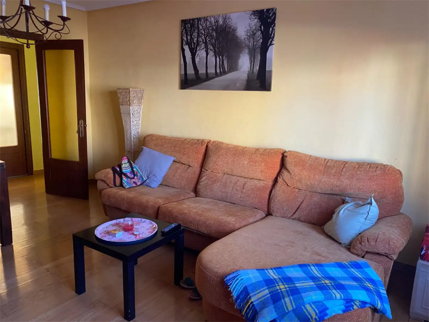Sala de estar de Piso en venta en Trespaderne con Calefacción, Parquet y Terraza