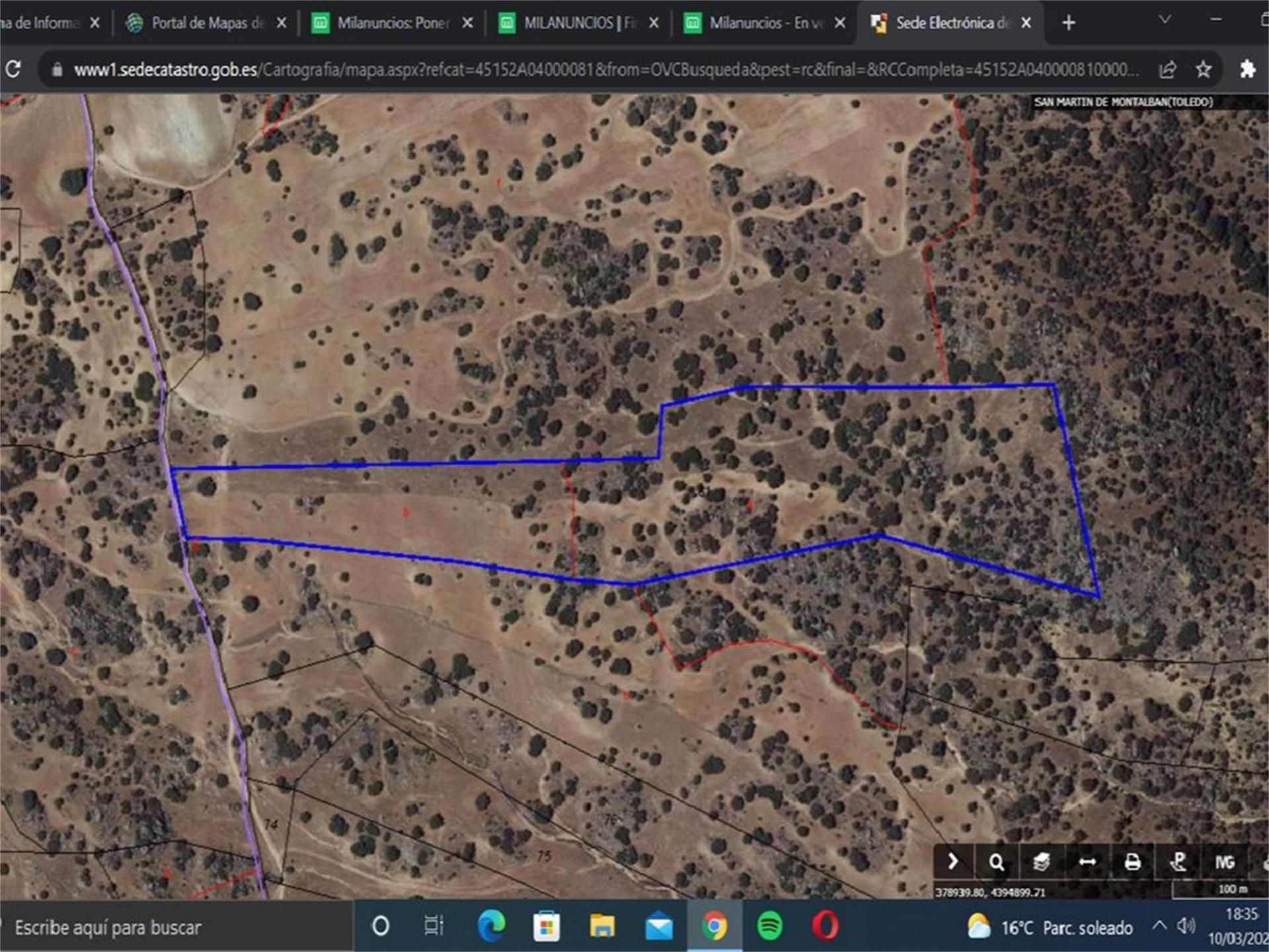 Land for sale in San Martín de Montalbán