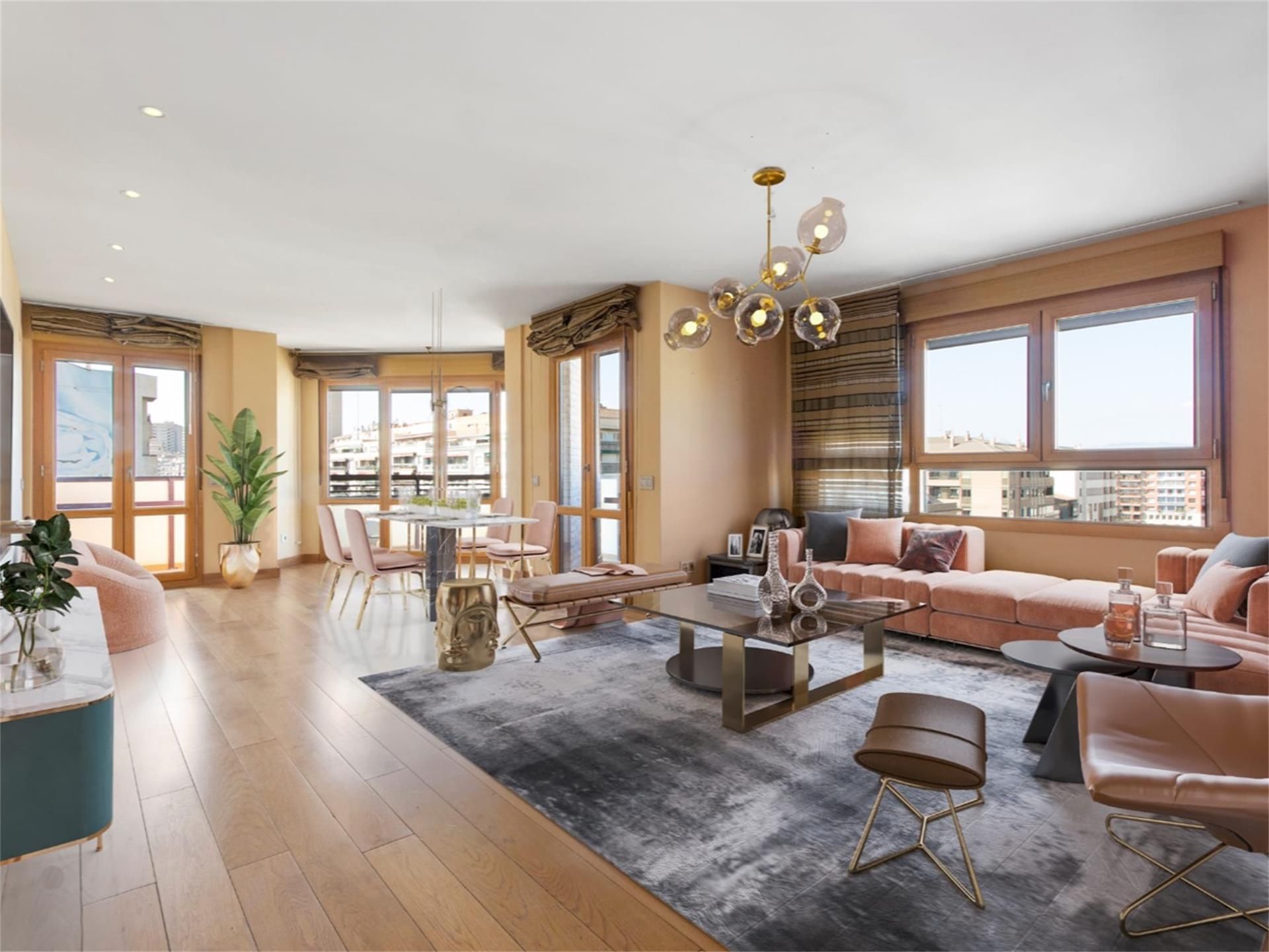 Living room of Flat for sale in  Logroño  with Air Conditioner, Heating and Parquet flooring