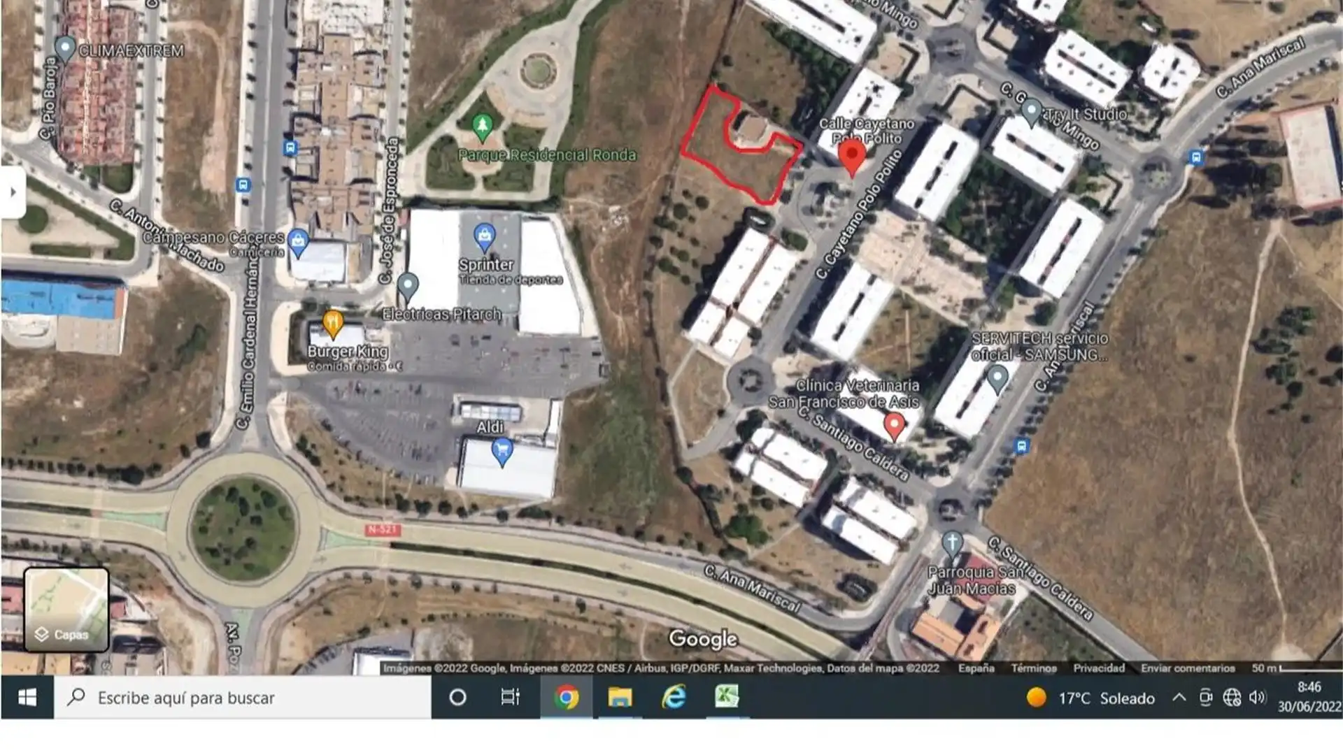 Terreno en venta en Cáceres Capital