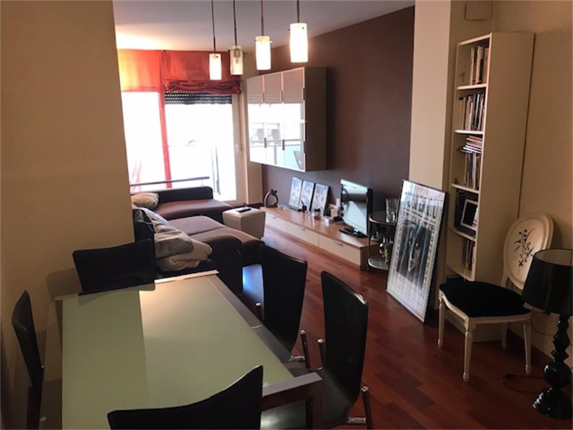 Living room of Flat for sale in  Lleida Capital  with Air Conditioner, Heating and Parquet flooring