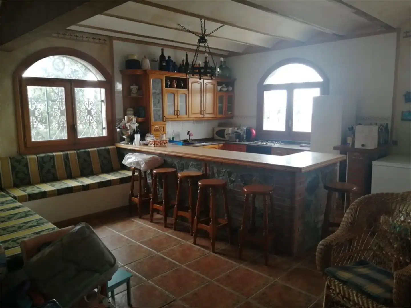 Cuina de Finca rústica en venda en Cuevas del Almanzora amb Jardí privat, Terrassa i Moblat