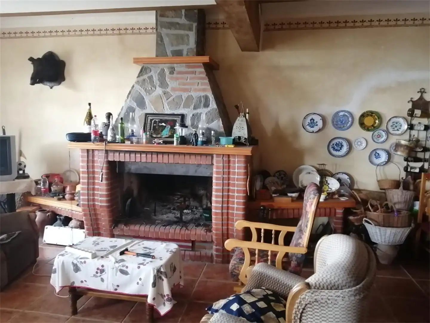 Sala d'estar de Finca rústica en venda en Cuevas del Almanzora amb Jardí privat, Terrassa i Moblat
