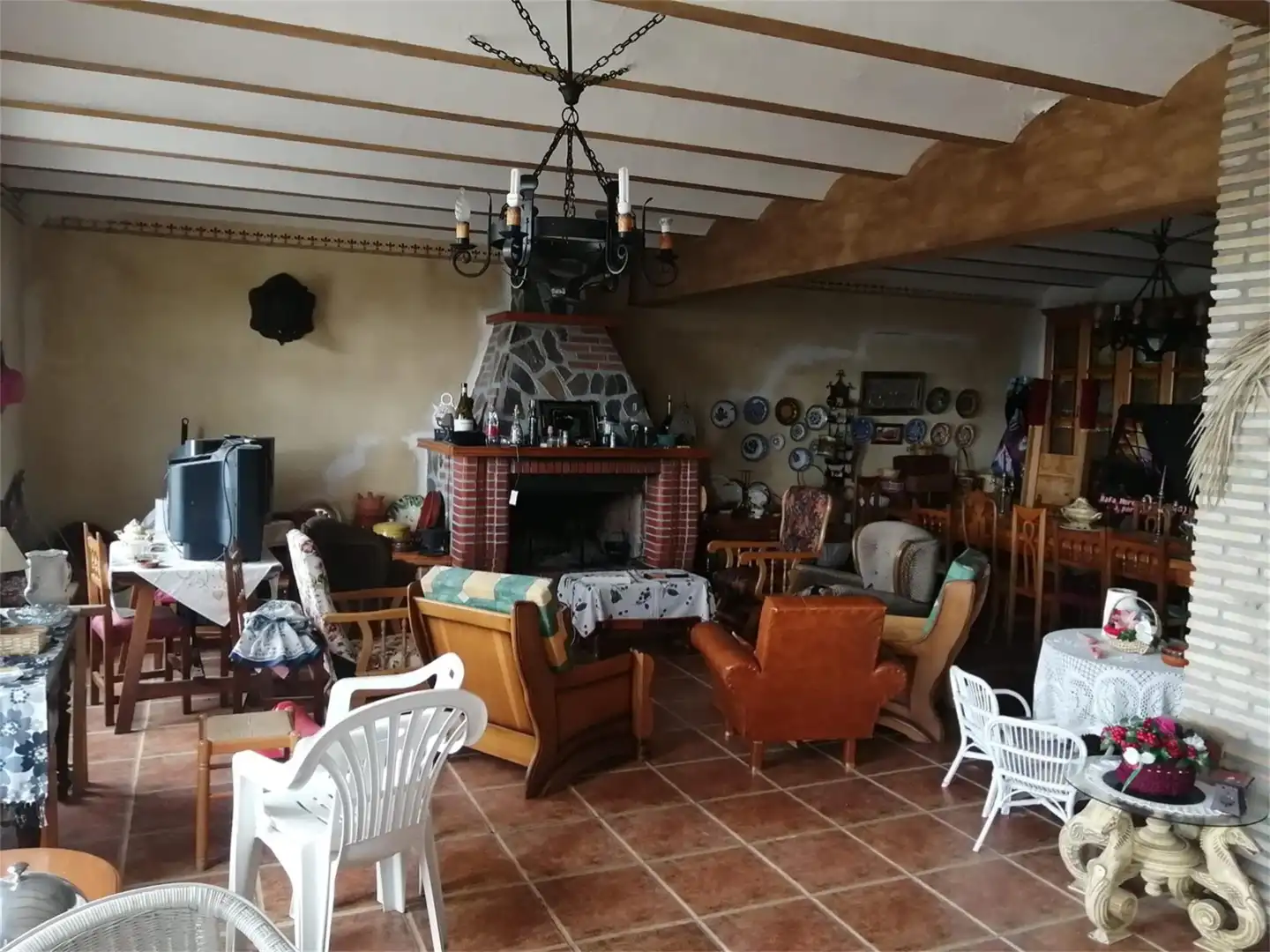 Sala d'estar de Finca rústica en venda en Cuevas del Almanzora amb Jardí privat, Terrassa i Moblat