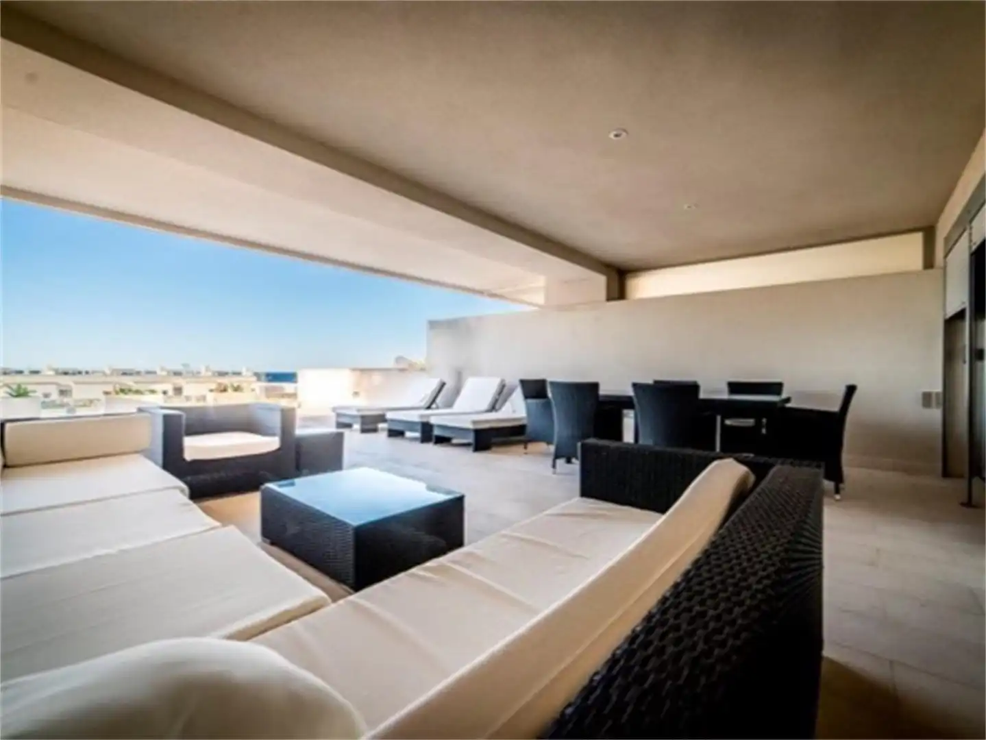 Terrace of Flat for rent in Sant Josep de sa Talaia  with Air Conditioner, Heating and Parquet flooring