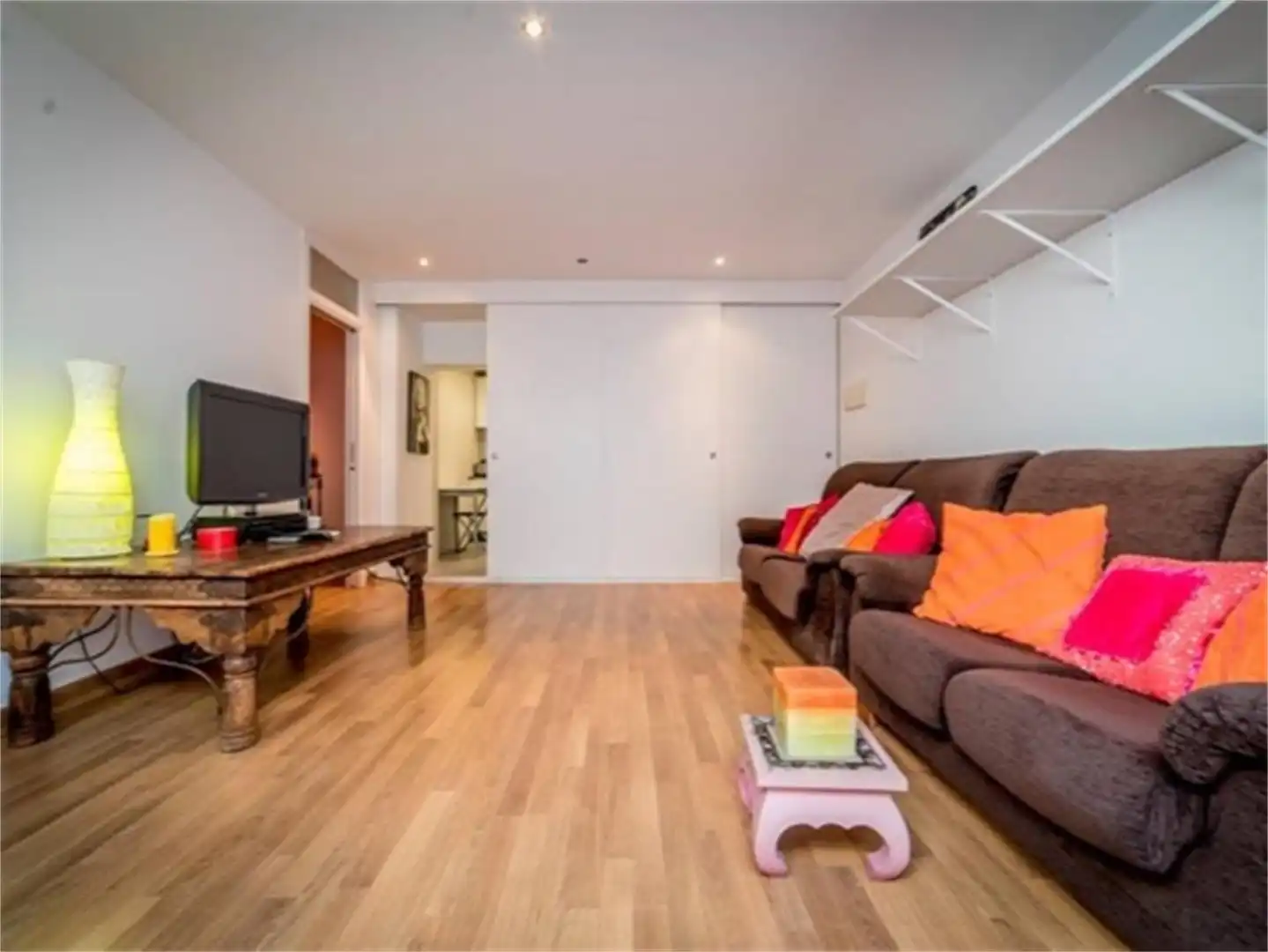 Living room of Flat for rent in Sant Josep de sa Talaia  with Air Conditioner, Heating and Parquet flooring