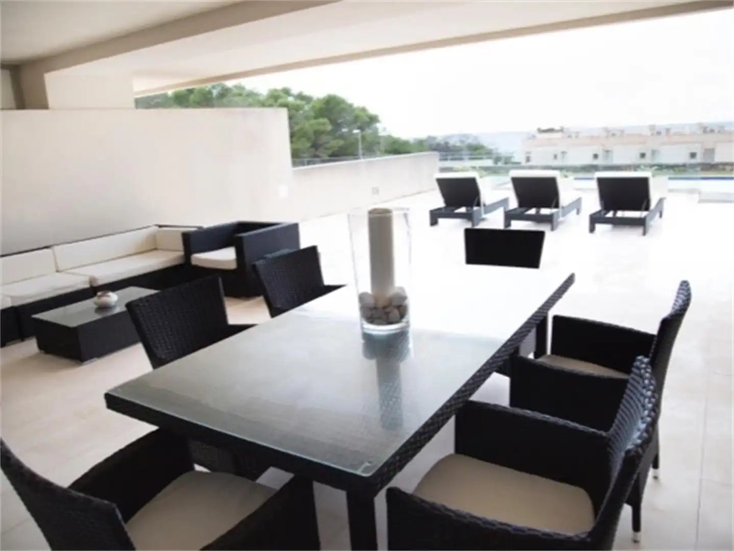 Terrace of Flat for rent in Sant Josep de sa Talaia  with Air Conditioner, Heating and Parquet flooring
