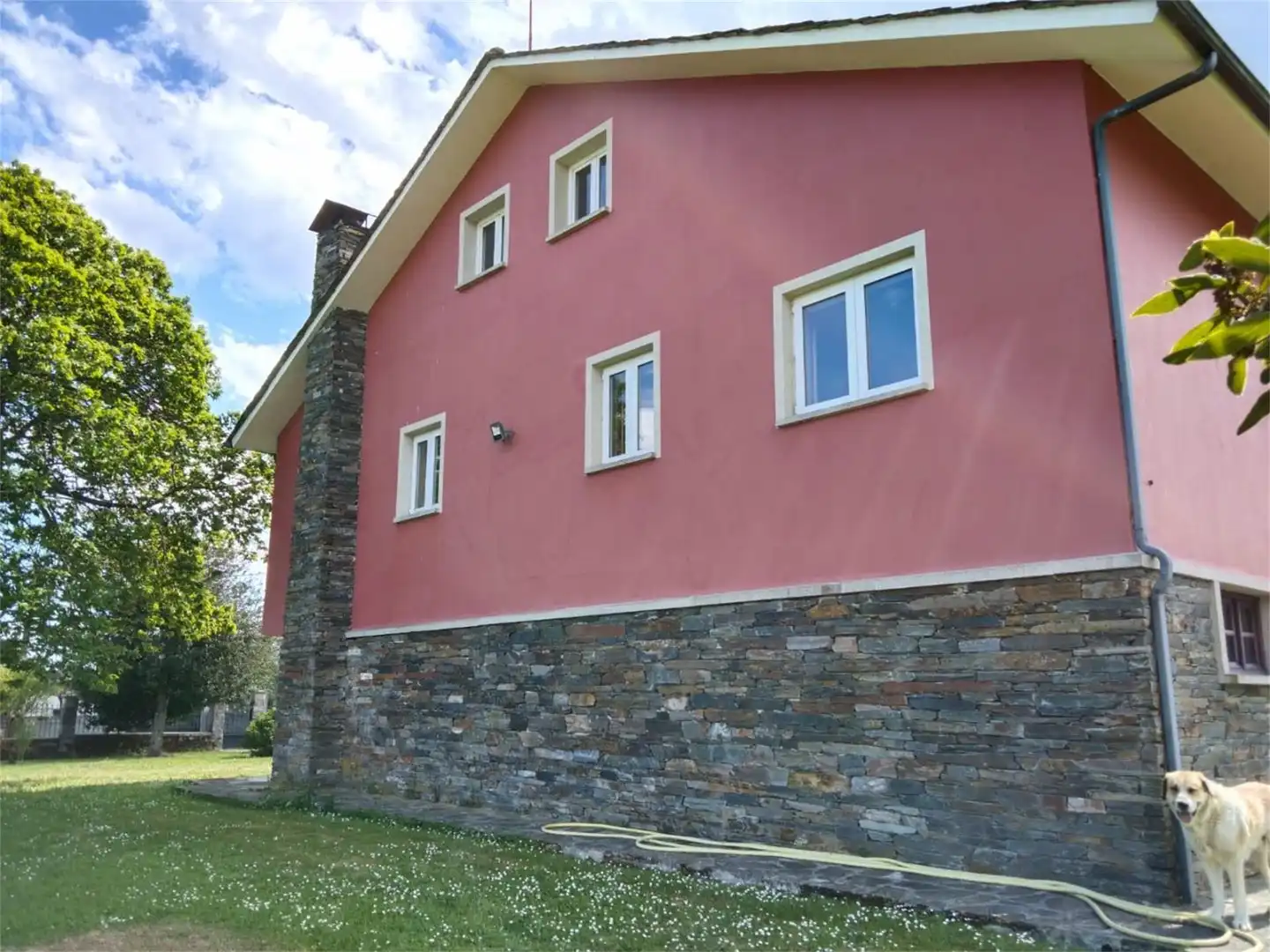 Vista exterior de Casa o chalet en venta en Lugo con Calefacción, Jardín privado y Parquet