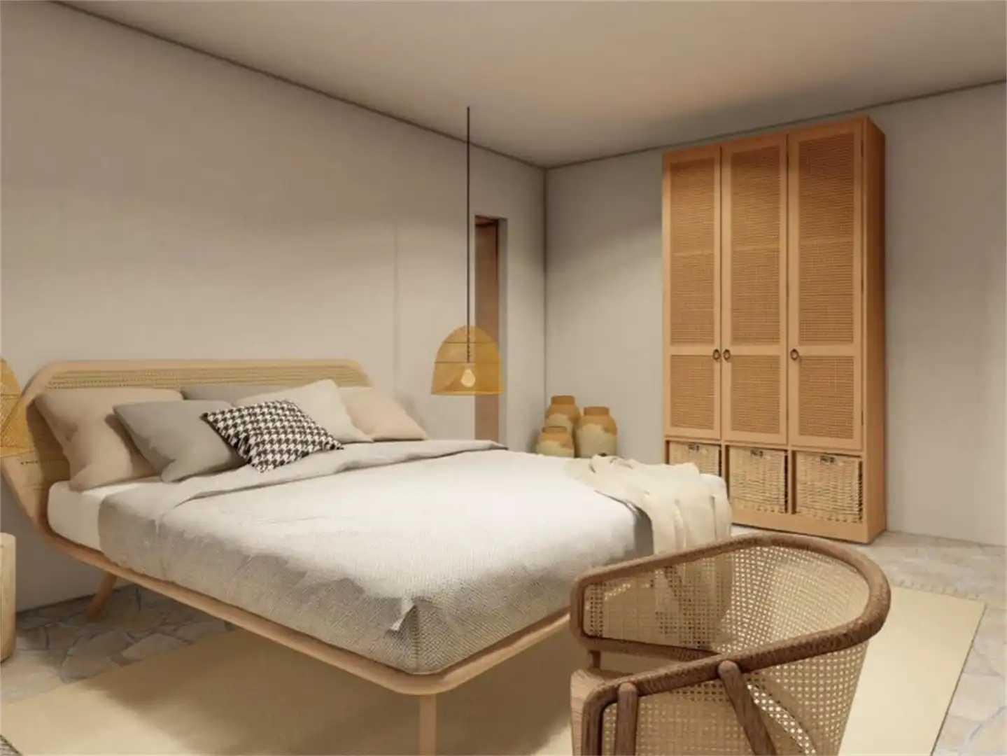 Wohnung zum Verkauf in Calle Virgen de la Caridad, Tindaya Schlafzimmer von Wohnung zum Verkauf in La Oliva mit Privatgarten, Terrasse und Schwimmbad