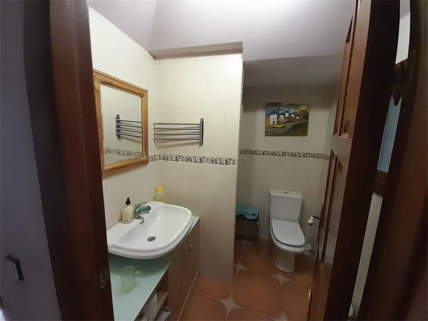 Bany de Casa adosada en venda en Viso del Marqués amb Aire condicionat, Jardí privat i Parquet