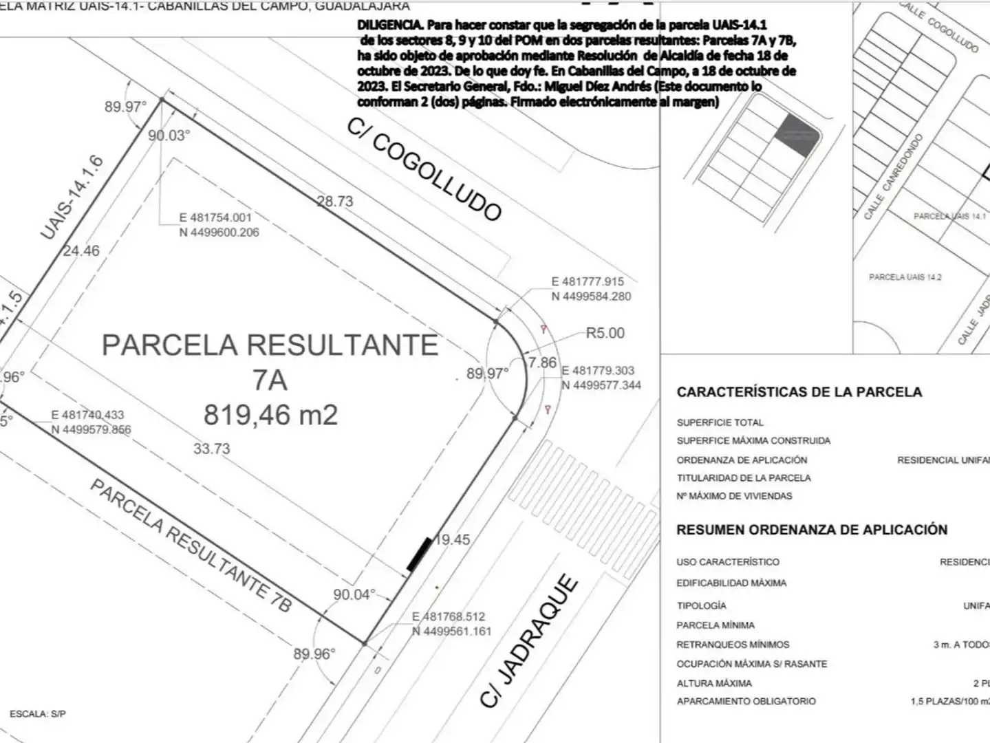 Bebaubares Gelände zum Verkauf in Calle Jadraque, Cabanillas del Campo Bebaubares Gelände zum Verkauf in Cabanillas del Campo