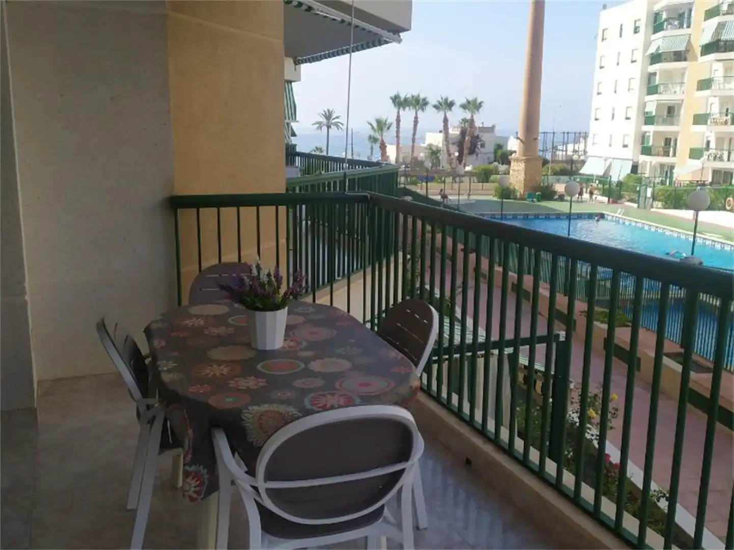 Flat for rent in Calle Pizarro, Las Lomas - Las Yucas Balcony of Flat for rent in Águilas with Private garden, Swimming Pool and Furnished