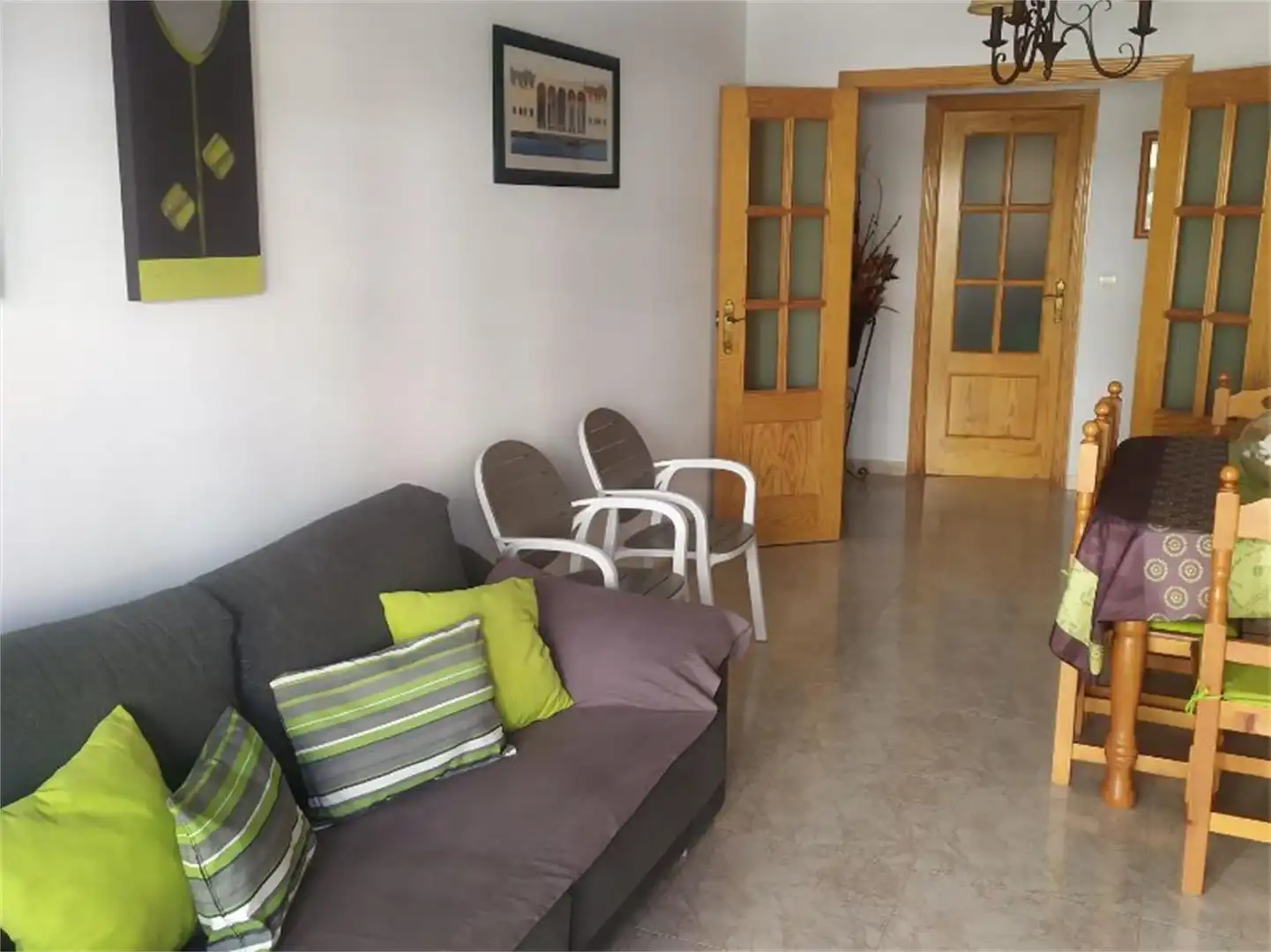 Flat for rent in Calle Pizarro, Las Lomas - Las Yucas Living room of Flat for rent in Águilas with Private garden, Swimming Pool and Furnished