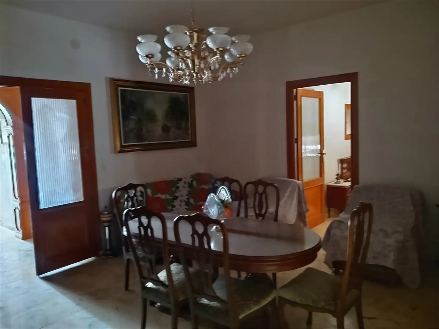 Comedor de Casa adosada en venta en Villagarcía del Llano con Amueblado y Balcón