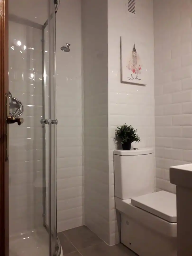 Room in Calle de Pizarro, 7, Centro Bathroom of Apartments for share in Getafe with Heating, Private garden and Parquet flooring