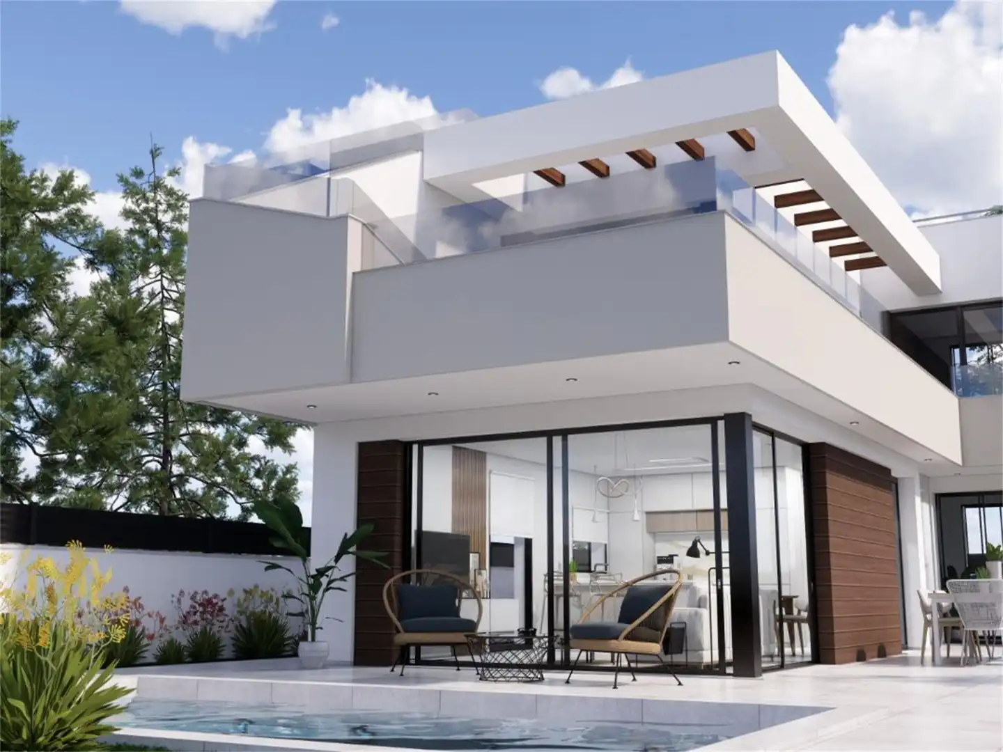 Casa o chalet en venta en El Pinar de Campoverde Vista exterior de Casa o chalet en venta en Pilar de la Horadada con Aire acondicionado, Calefacción y Jardín privado