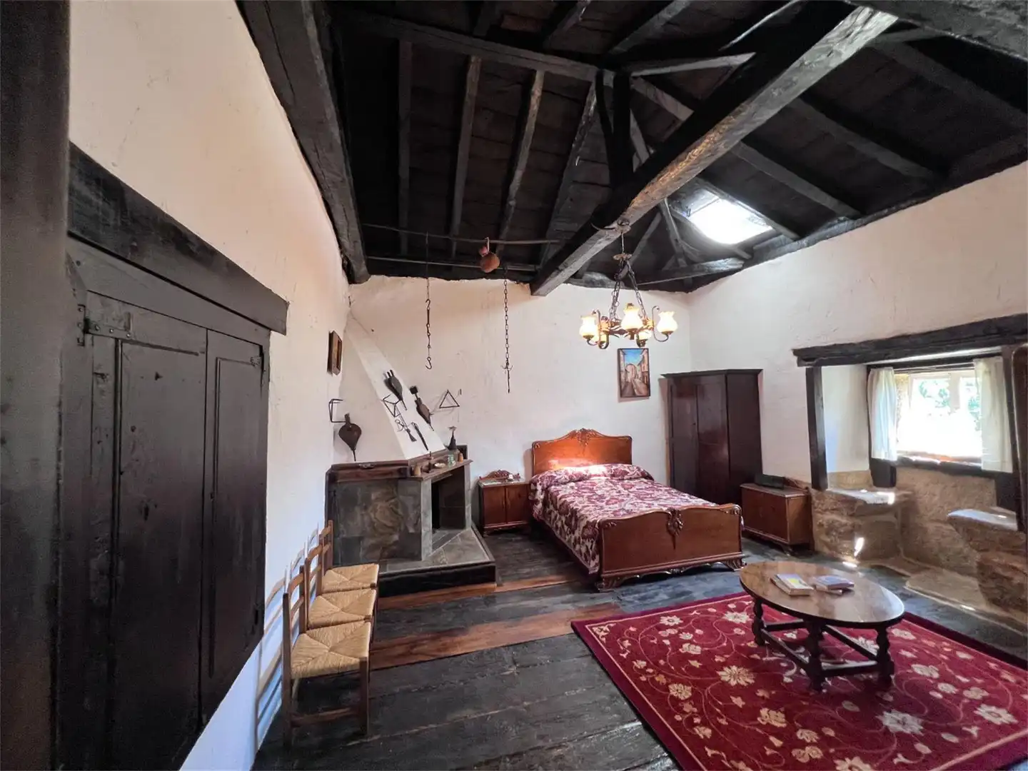 Sala de estar de Piso en venta en A Pobra de Trives  con Jardín privado, Parquet y Terraza
