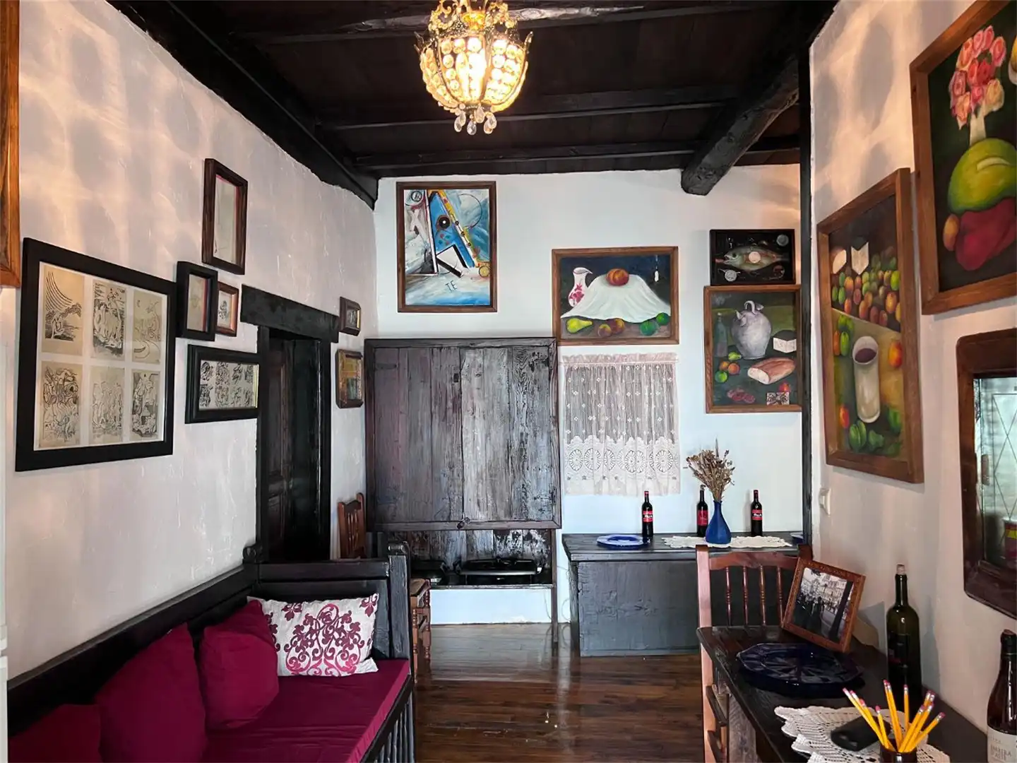 Sala de estar de Piso en venta en A Pobra de Trives  con Jardín privado, Parquet y Terraza