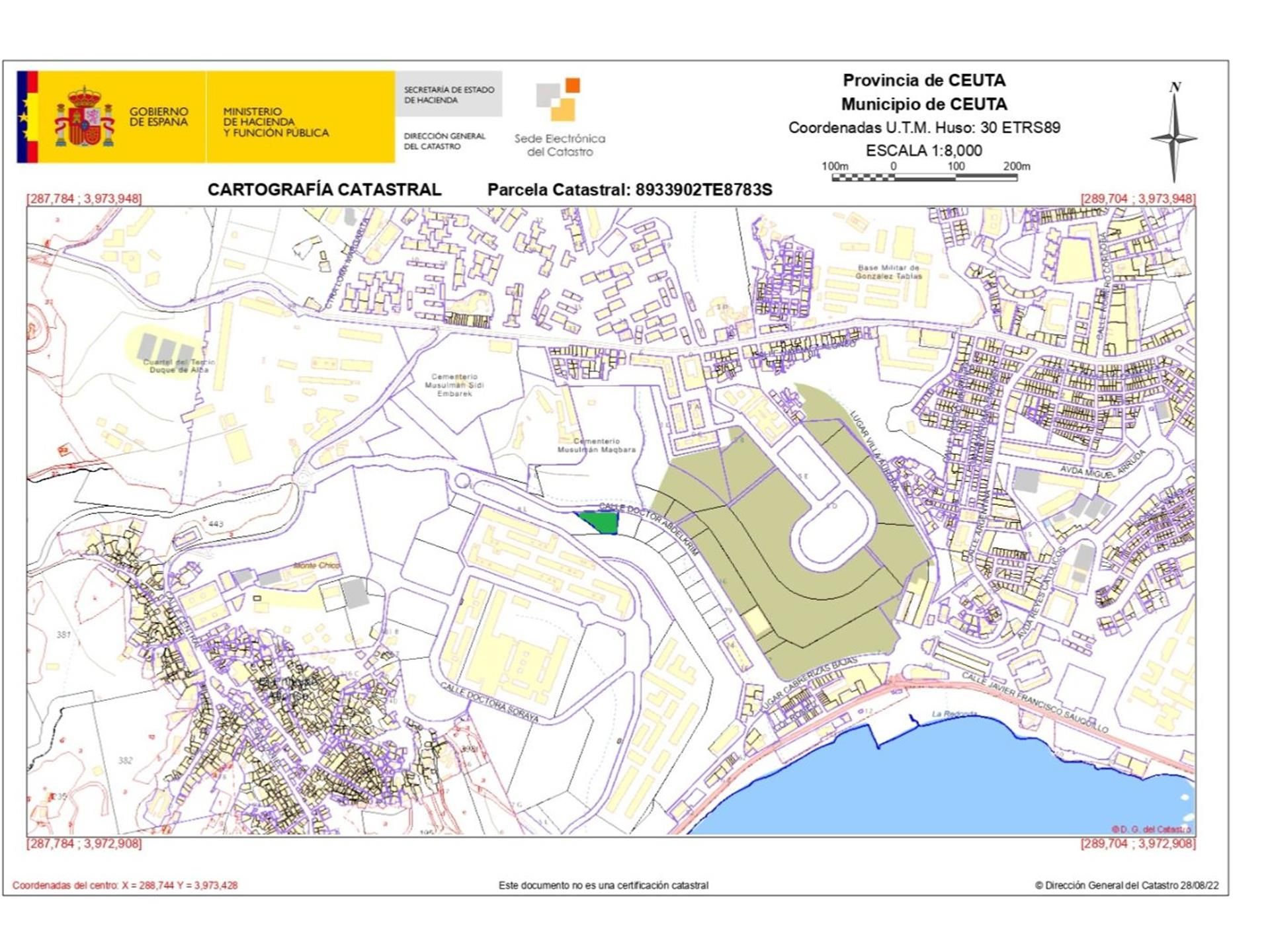 Exterior view of Land for sale in  Ceuta Capital