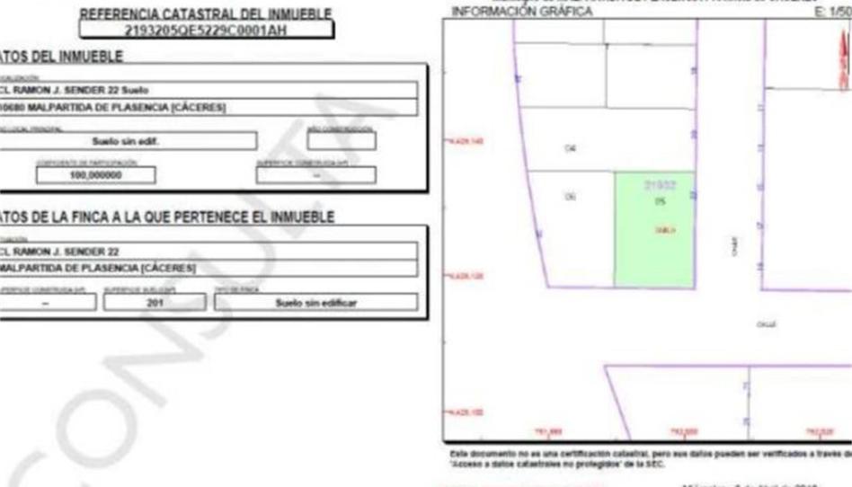 Finca rústica en venda a Calle Ramón Sénder, Malpartida de Plasencia, Cáceres - imatge 1 Foto 1 de Finca rústica en venda a Calle Ramón Sénder, Malpartida de Plasencia, Cáceres