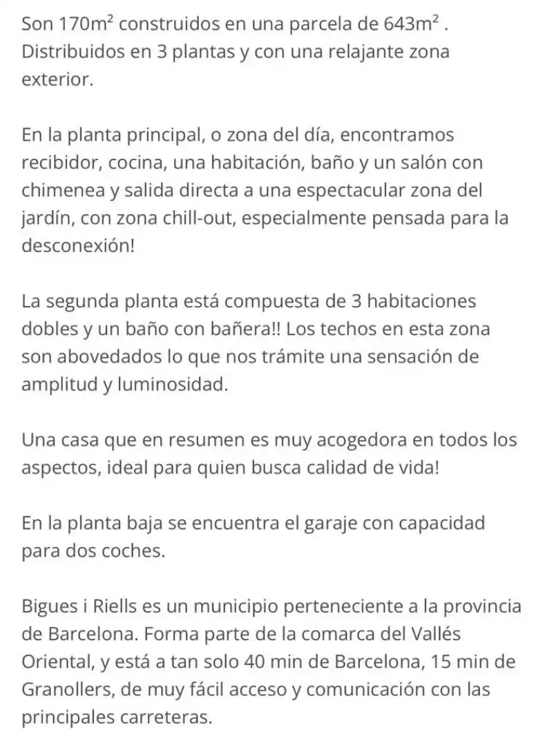 Jardí de Pis en venda en Bigues i Riells