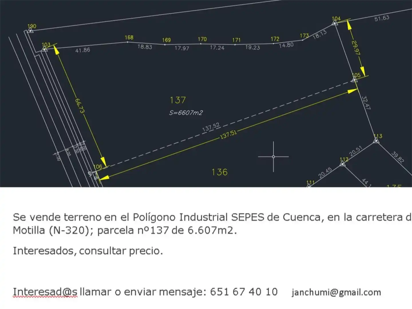 Terreno en venta en Polígono Industrial Crta. Motilla, 136, Reyes Católicos - Paseo San Antonio Terreno en venta en Cuenca
