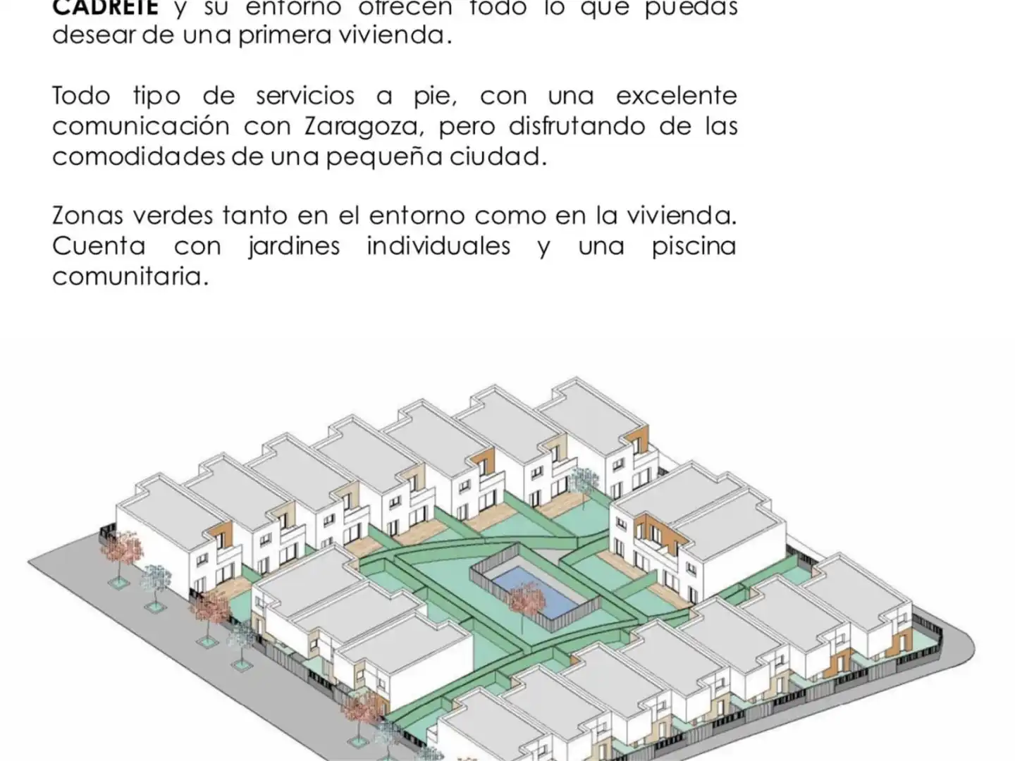 Einfamilien-Reihenhaus zum Verkauf in Calle Santa Isabel de Aragón, Cadrete Garten von Einfamilien-Reihenhaus zum Verkauf in Cadrete mit Klimaanlage, Terrasse und Schwimmbad