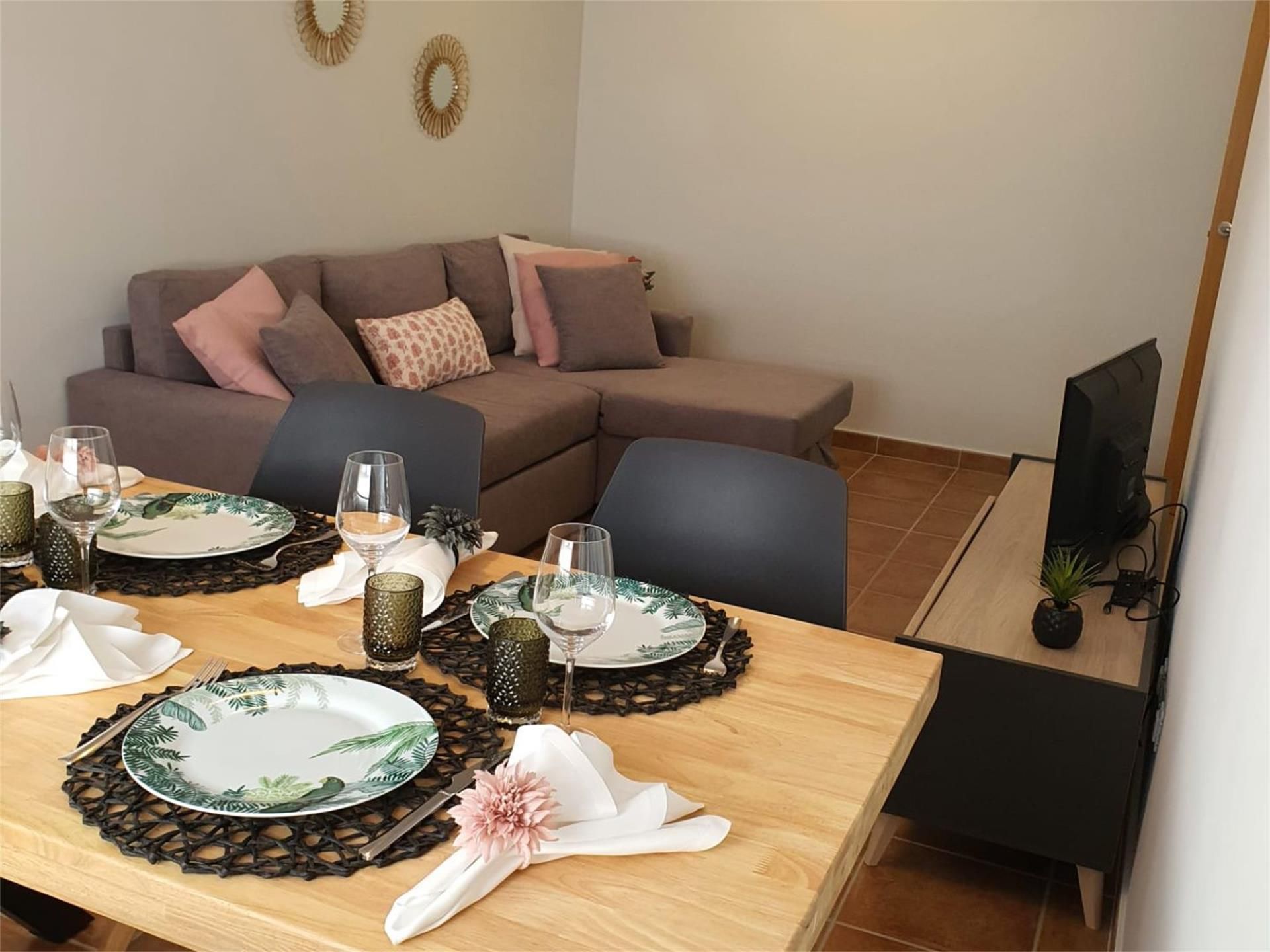 Living room of Flat to rent in Moncofa  with Air Conditioner, Swimming Pool and Furnished